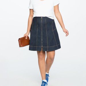 Eloquii Zip Front Denim Skirt, Size 20
